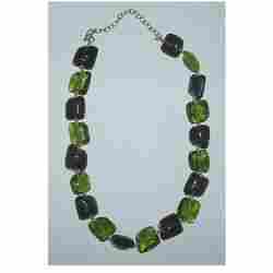 Green Glass Bead Necklace