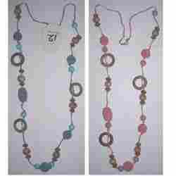 Pink-Turq Bead Necklace