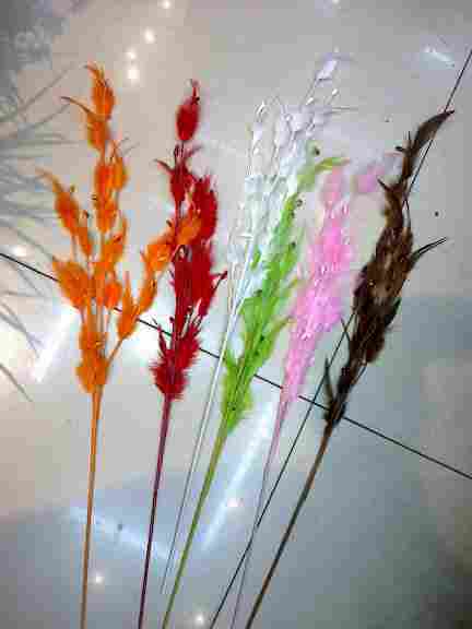 3H Feather Stick Artificial Flower