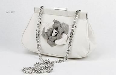 White Nappa Leather Evening Bags