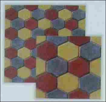Triple Colour Chequered Tiles