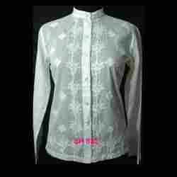 All Over Embroidered Ladies Shirt