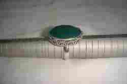 Checker Green Onyx Ring