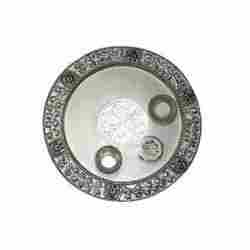 Decorative Silver Pooja Thali