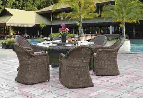 Garden Wicker Dining Table Chair Sets