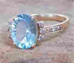  Brazilian Blue Topaz Gemstone Ring