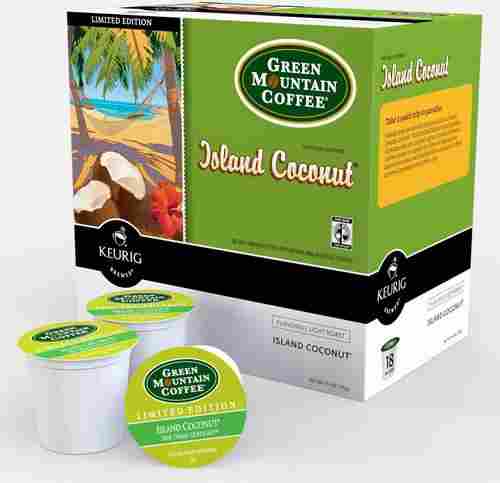 Keurig K-Cups Green Mountain Island Coconut Coffee