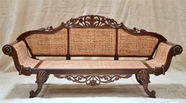 Anglo Indian Caned Sofa