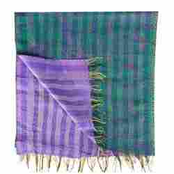 Silk Vintage Handmade Kantha Stiched Stole