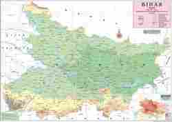बिहार भौतिक मानचित्र