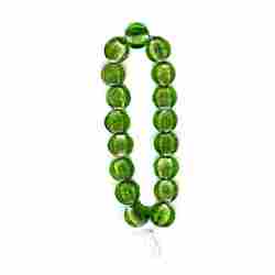 Translucent Green Foil Beads Necklace