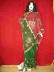 Printed Sarees With Handwork