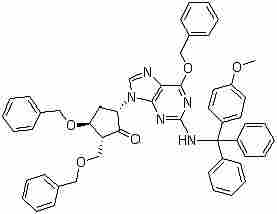 (2r,3s,5s)-3-(Benzyloxy)-5-[2-[[(4-Methoxyphenyl)Diphenylmethyl]Amino]-6-(Benzyloxy)-9h-Purin-9-Yl]-2-(Benzyloxymethyl)Cyclopentanone