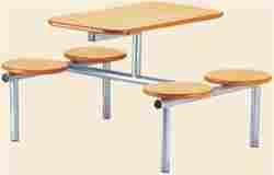 Canteen Table SS With Wooden Top