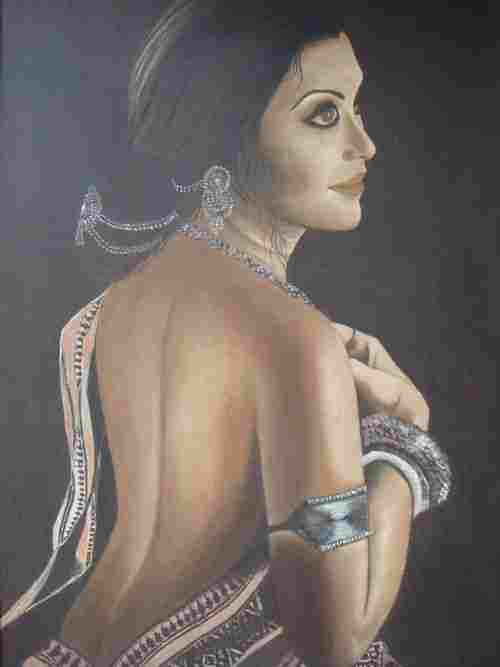 Indian Woman Oil Painting on Canvas