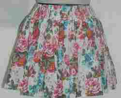 Flowers Print Short Skirt