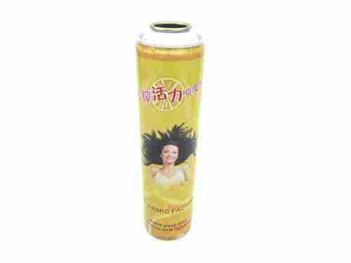 Personal Care Hair Spray Can With Golden Lacquered