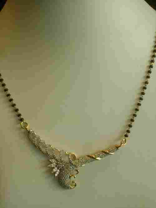 Diamond Studded Pendant with Gold Chain