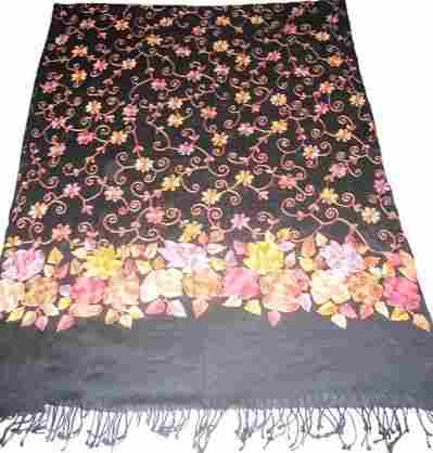 Embroidered Wool Stole