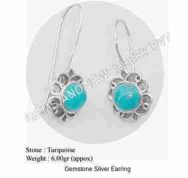 Gemstone Silver Earring