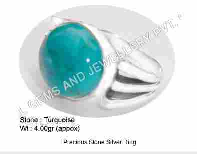 Precious Stone Silver Ring