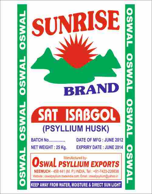 Psyllium Husk 97% Sunrise Brand
