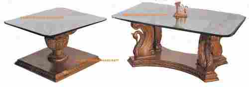 Wooden Double Center Corner Table