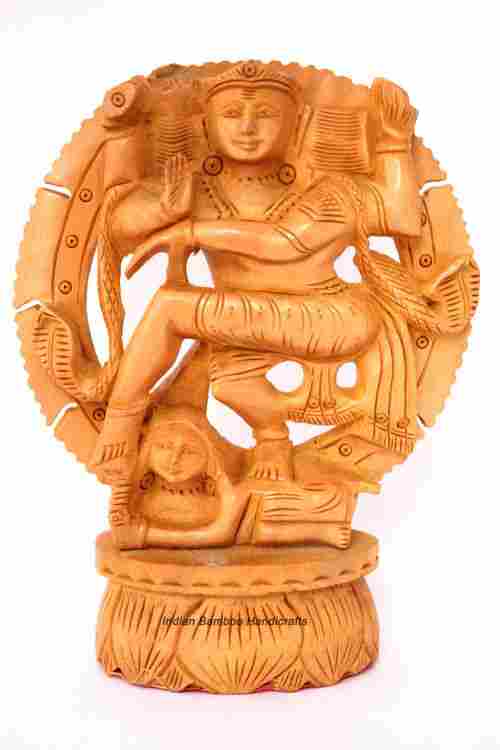 Natraj Wooden Carved Idol