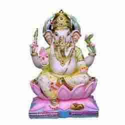 Ganesha On Flower Statue