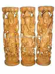 Wooden God Sculptures