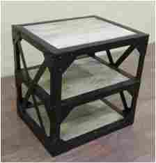 Iron and Wooden Coffee Table