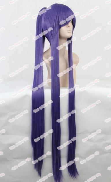 Long Straight Purple Women's Anime Cosplay Hair Wigs