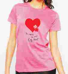 Women'S Graphic T Shirt- Puzzle Heart