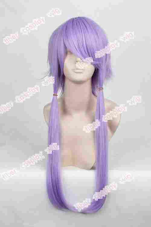 Purple Short Layered Back With Long Sides Cosplay Wig