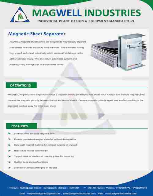 Magnetic Sheet Separators