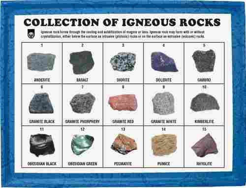 Set of 15 Igneous Rocks Collections
