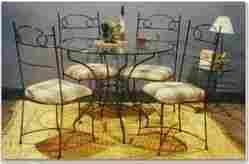 Wrought Iron Dining Table Set