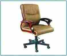 Dark Brown Color Medium Back Chair