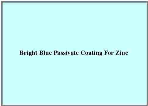 Bright Blue Passivate Coating For Zinc