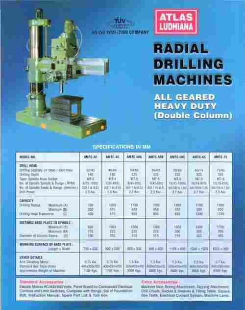 Radial Drill Machinery 
