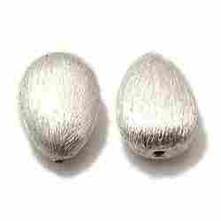 Silver Brushed Beads