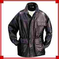 Men's Leather Trench Coat