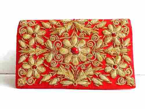 Fashion Zardosi Bag - IKGZP 004 Red Gold