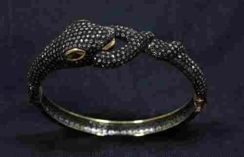 Rosecut Diamond Pave Snake Bracelet