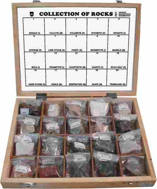 20 Rocks Collection Wooden Box