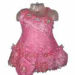 Girls Synthetic Stone Frock