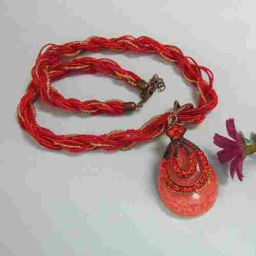 Fashion Red Rhinestone Necklace