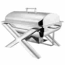 Rectangular Cross Leg Chafing Dish With Dome Cover