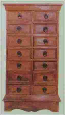 Fourteen Drawer Wooden Cabinet