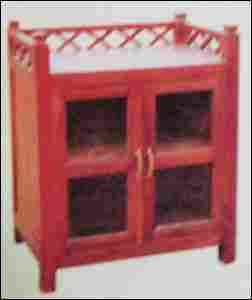 Wooden With Glass Cabinet